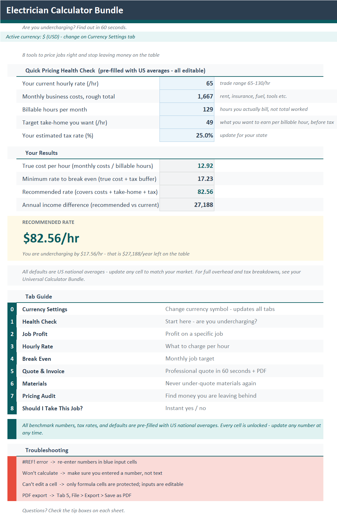 Health Check tab